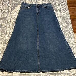 Inherit Blue Denim Maxi Skirt